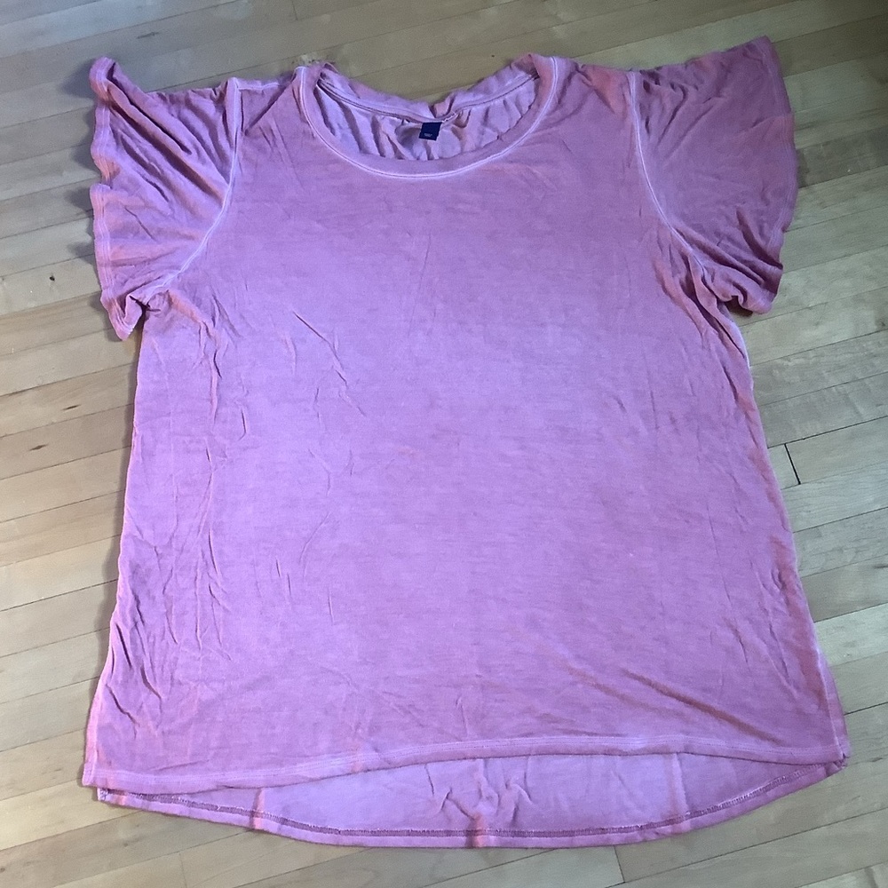 NWOT Rayon Flutter Sleeve T-Shirt